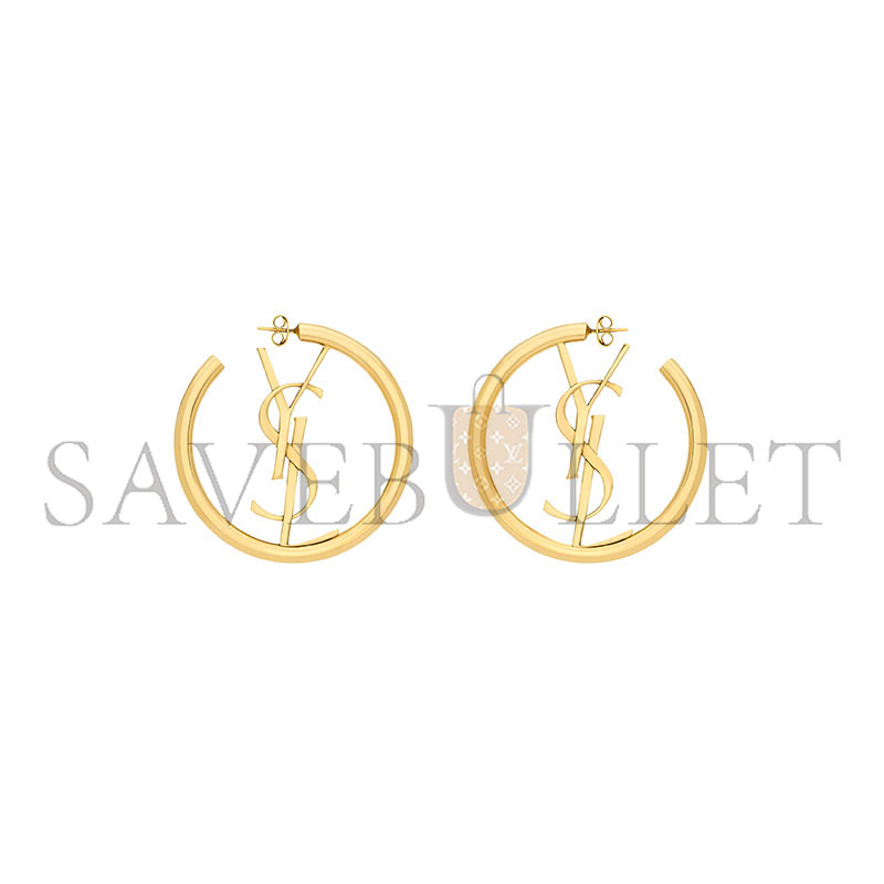 YSL CASSANDRE HOOP EARRINGS IN METAL 868176Y15007005
